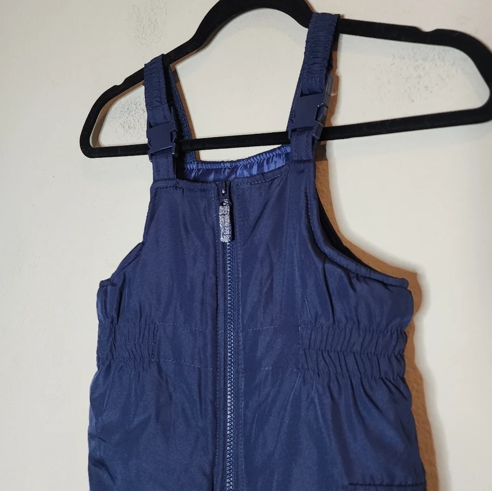 NWT‎ Carters Snow Set Bibs & Puffer Coat Fleece Lined Blue Pink Floral Size S/4